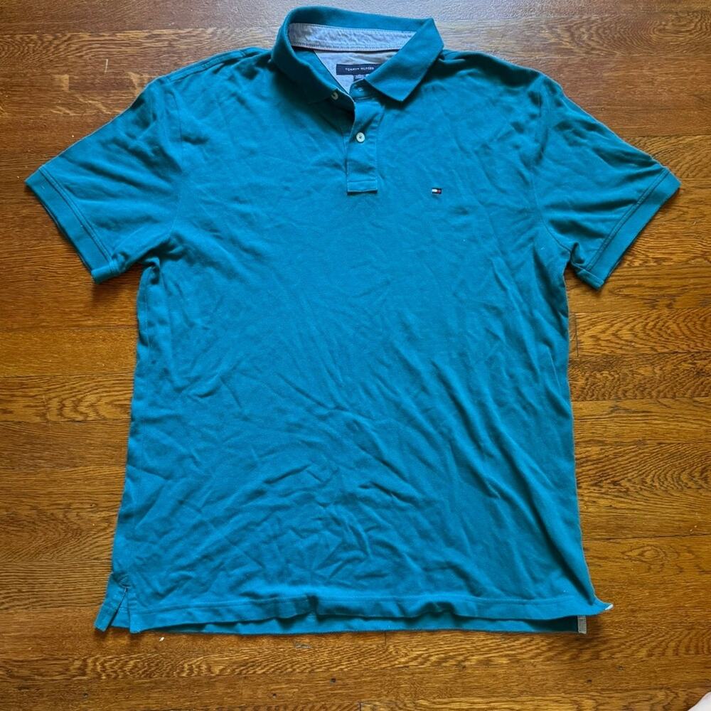 Tommy Hilfiger Teal Men's Polo